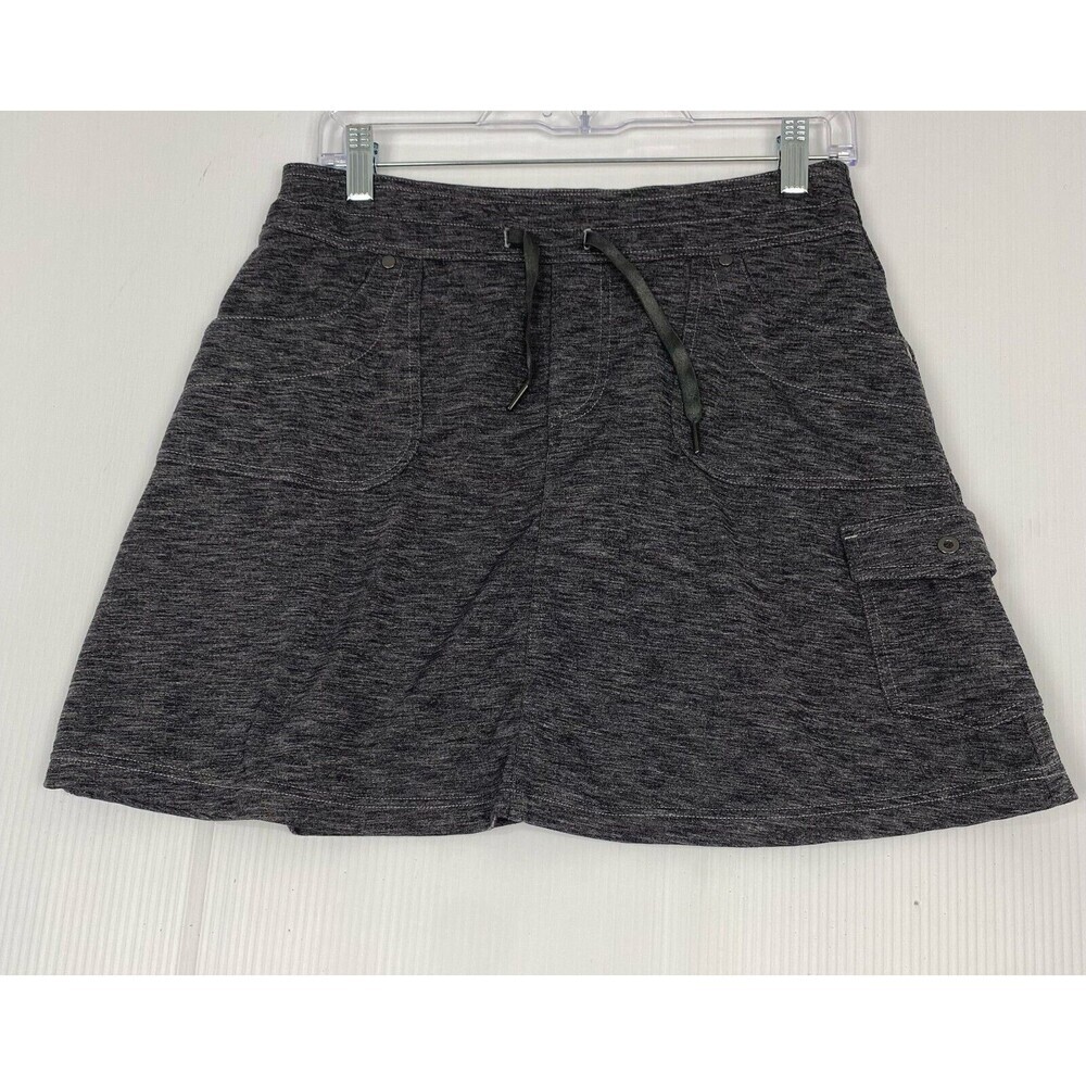 Kuhl Skort Women size S Gray Drawstring Pickleball Tennis Cargo Lined Pockets